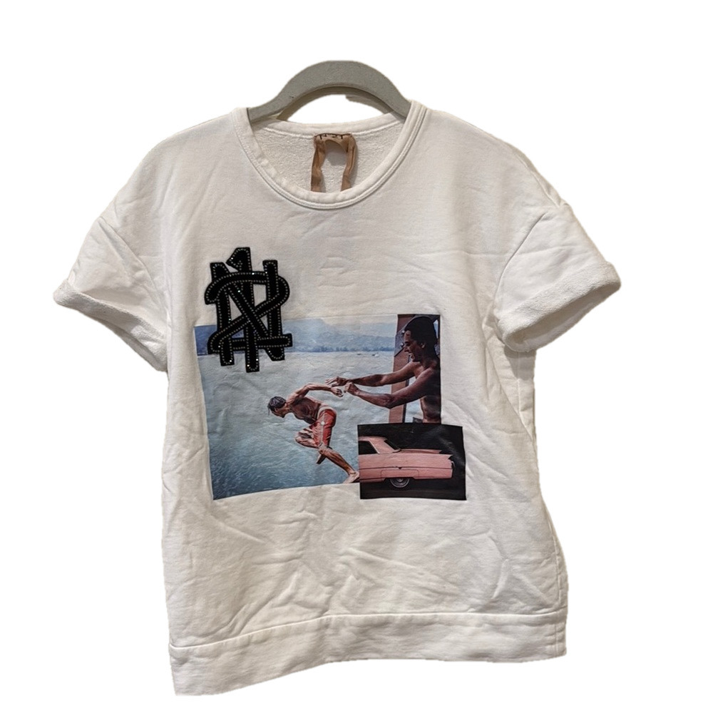 N 21 white terry cloth shirt, size 38, medium 🔵